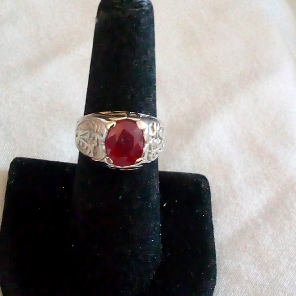 Hand Crafted Jewelry - Very vintage beautiful natural Burma 3.14ct ruby solitaire ring 👁️ Size 6